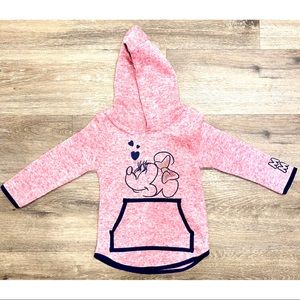 Disney Junior - Minnie Mouse Pink Polyester Hoodie Sweater (3T)